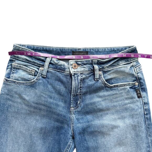 Silver Jeans Women’s Size 28 28x30 Blue Boyfriend ankle mid rise 1228 - Picture 7 of 12